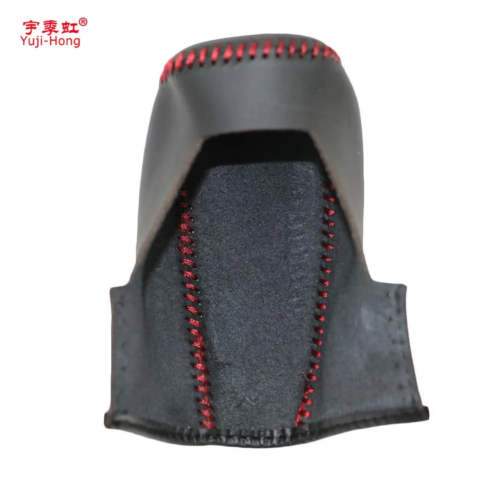 Yuji-Hong Car Gear Covers Case for Volvo XC60 09-12 Automatic Gear Shift Collars Genuine Leather Auto Cover Hand-stitched