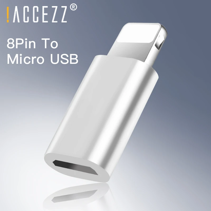 ! Переходник ACCEZZ Micro USB для Lighting OTG iPhone X XS XR 7 6S 8 Plus мини адаптер зарядки и