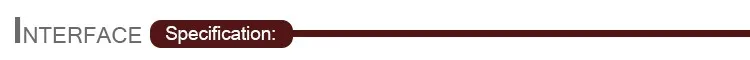 Inteface specification