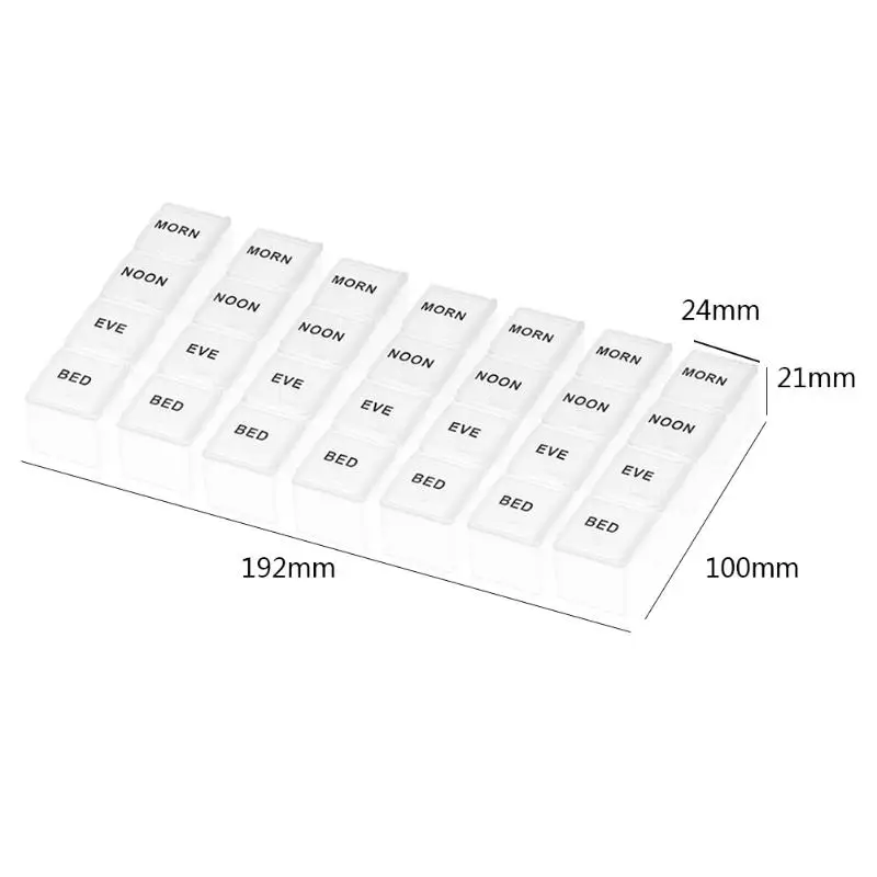 28 сеток, 7 дней, еженедельный медицинский бумажный клип-бокс, индивидуальная таблетка, таблетка, напоминание, держатель для хранения, органайзер, дозатор для лекарств с полиуретановой сумкой