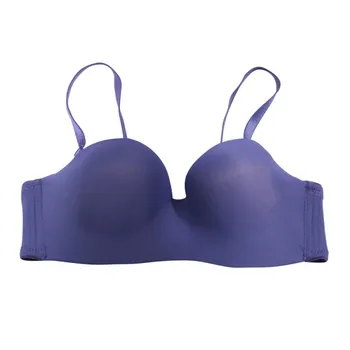 

Sexy Lingerie Women Underwear Solid Pink Convertible Straps Smooth Bra Thin Padded Push Up Seamless Wirefree Invisible Bras 1pcs