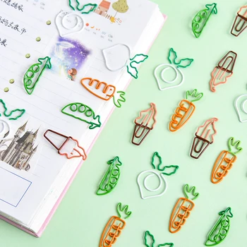 

10 pcs Cute Vegetables heteromorphism clip material escolar bookmarks for books stationery school supplies papelaria child gift
