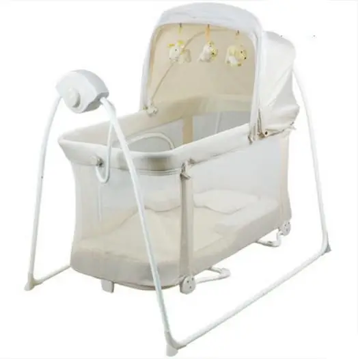 Electric Baby Swing Cribs Multi Functional Gaming Bed Folding Baby