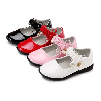 Kids Shoes 2019 Baby Girl Shoes Child Girls Leather Shoes Student Dress Shoes Black White 3T 4T 5T 6T 7T 8T 9T 10T 11T 12T 13T yuyaobaby white 7t