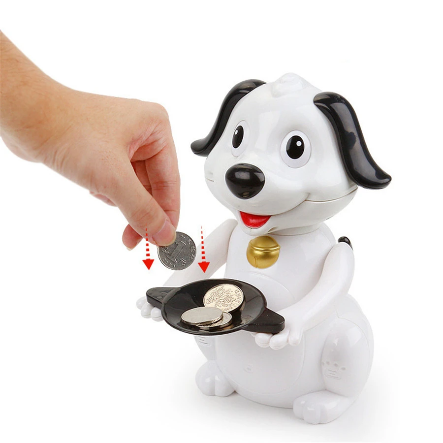

Creative Robotic Dog Money Box Cartoon Electric Money Bank Automatic Stole Coin Piggy Bank Money Saving Box Gifts for Kids