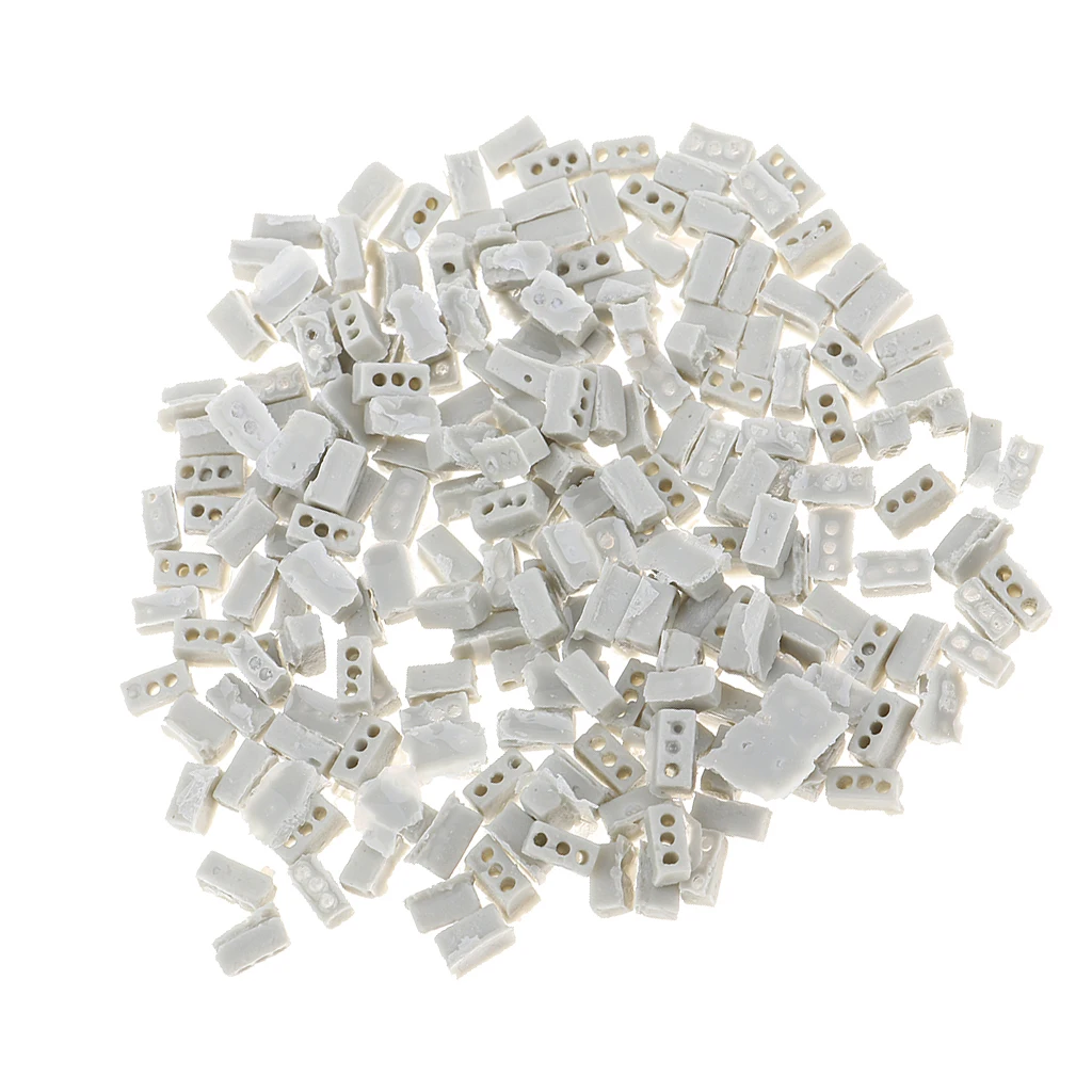 200pcs/set 1:35 Unpainted Kit Resin Soldier Model Scene Accessories Perforated Bricks Brick Ruins Dedicated