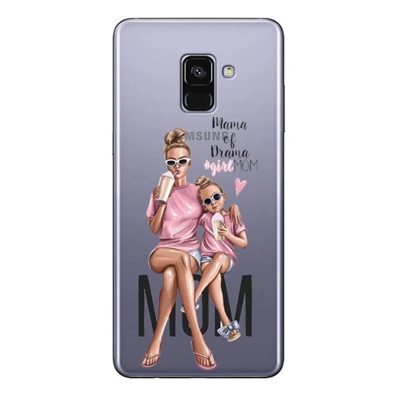 Moda черный коричневый Mae Do Bebe Da Menina Do Cabelo Rainha 01 чехол для samsung S6 7 8 9 Plus Mulher для девочек Tampa Do Telefone - Цвет: TPU