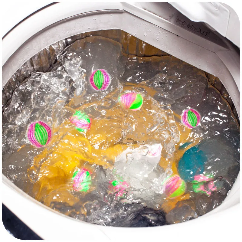 6Pcs/Pack Eco-Friendly Magic Laundry Ball Clothes Personal Care Hair Ball Washing Machine Hair Removal Cleaning for Home