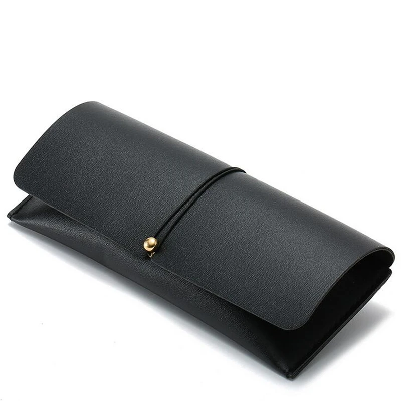 Fashion PU Leather Cover Sunglasses Case For Women Men Glasses Portable Drawstring Soft Glasses Pouch Bag Accessories