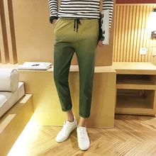 Весна и лето Для мужчин Повседневные штаны для мужчин Мужская Корейская версия Брюки для девочек