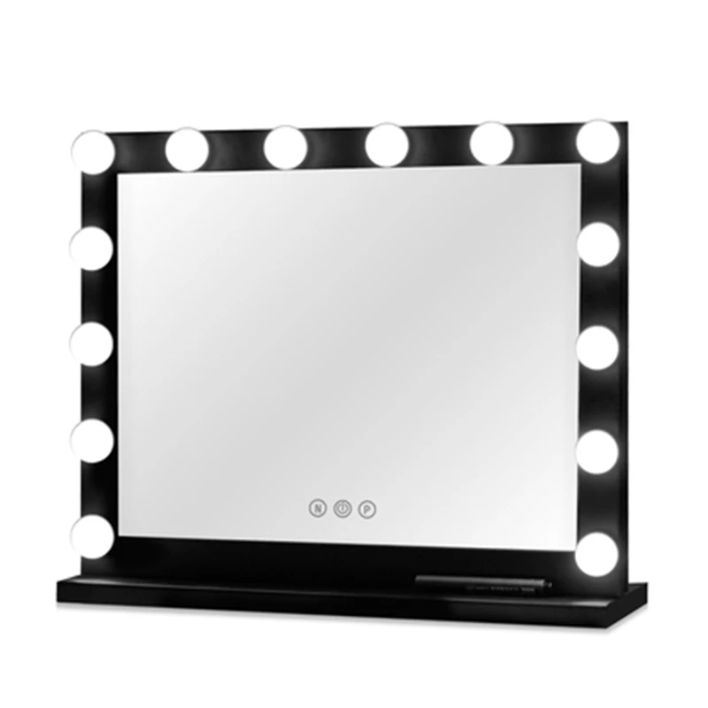 

Hollywood Style frameless Lighted vanity mirror with lights and 10xmagnification Touch Screen LED Illuminated Cosmetic Mirrors