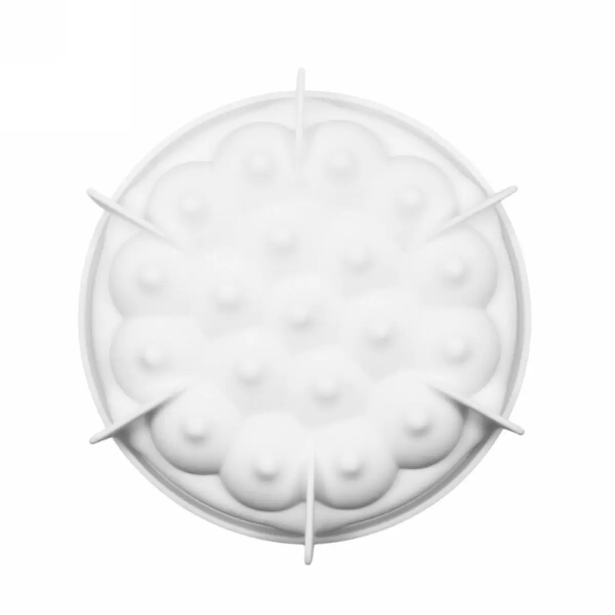 3D  white Silicone Cream Cake Mold Mousse Cheese Baking Pan Chocolate Bakeware Mould