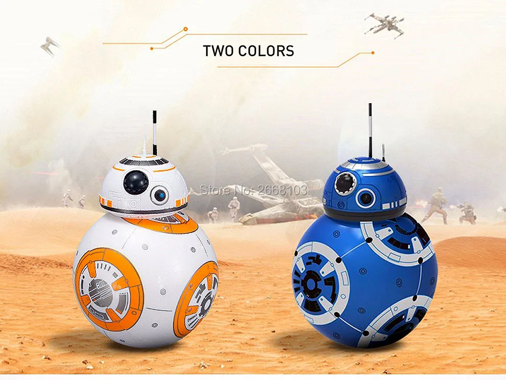 Upgrade Version BB-8 Ball 20.5cm RC Droid Robot 2.4G Remote Control BB8 Intelligent With Sound Robot Toys For Gifts Model Action rc auto