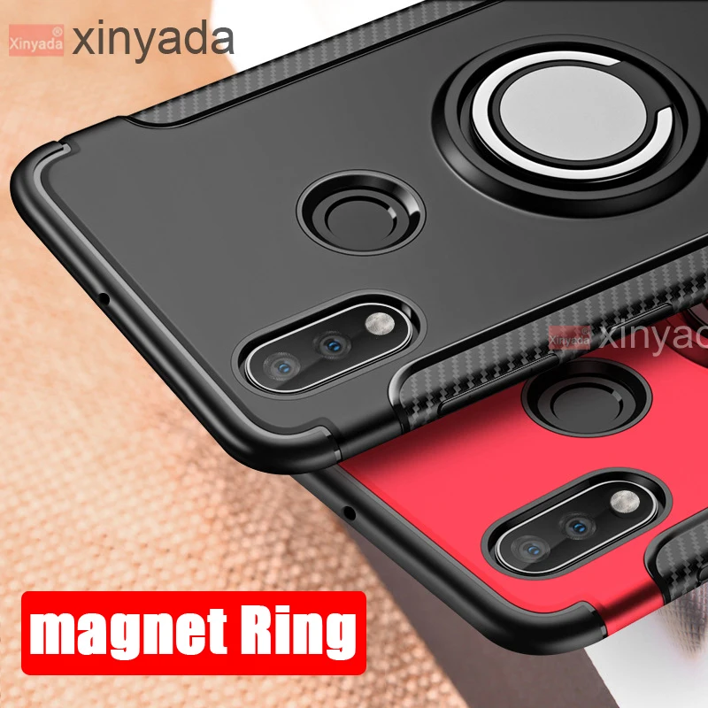 

Case For Xiaomi Redmi 7 Redmi Note 7 Pro Note 7S 6 5 Case Cover 360 magnet Metal Magnetic Silicone PC holder Bumper coque