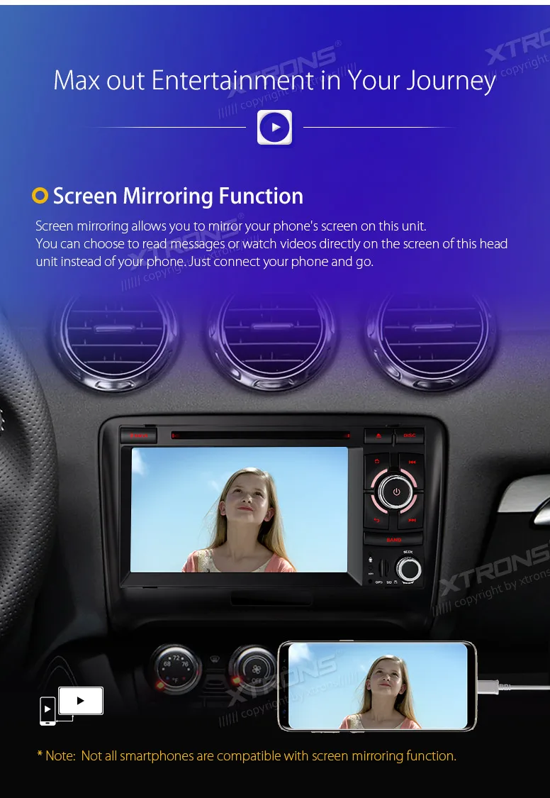 Excellent XTRONS Octa Core 7"Android 8.0 Car DVD Player Radio Stereo for Audi TT MK2 8J 2006 2007 2008 2009 2010 2011 2012 GPS DAB+WIFI 4G 15