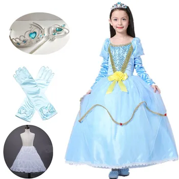 

Princess kids girls Dress Cinderella Princess Dress girl's Dress for Formal Party long Dress Ball Grown Birthday Costume