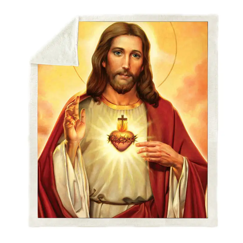 Religion Jesu 3D печать одеяло на искусственном меху диван покрывало одеяло путешествия постельные принадлежности бархат пледы флис одеяло