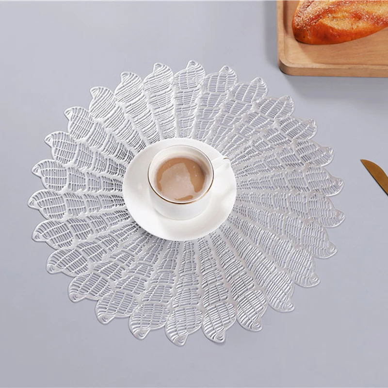 جولة الجوف خارج تحديد الموقع طاولة طعام العزل كوستر منصات الجدول عاء الحصير