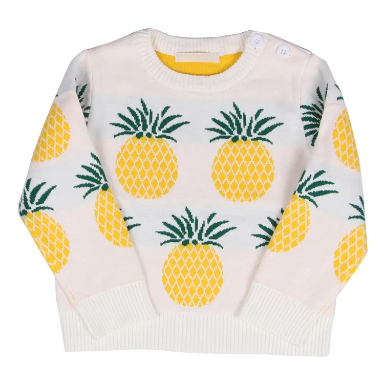 

Children O-Neck Pineapple Sweaters For Baby Girls And Boys New Style Cute Pattern Knitted Toddlers Pullover sweater Clothing