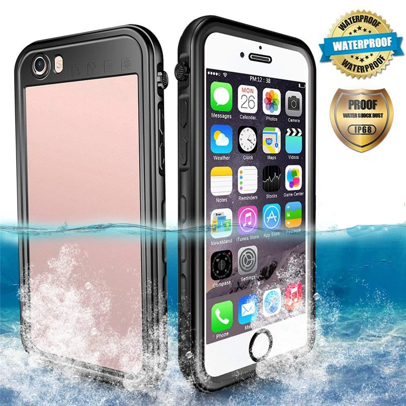 

IP68 Real Waterproof Phone Case for iPhone X 8 7 Plus 6 6S Plus Full Protection Cover Under Water Case for iPhone 8Plus 6Plus