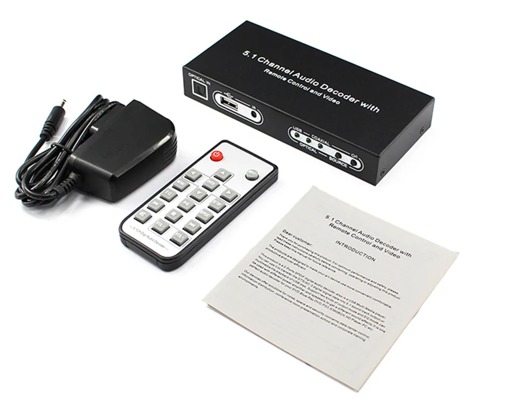 

USB Digital Coaxial Fiber to Analog 5.1 Channel Audio Decoder Dts Decoder Fiber Converter