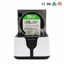 EU Plug hard disk sata hdd 3.5 sata usb 3.0 external hdd case 6Gbps hdd plastic 2.5 to 3.5 7-12mm thickness case