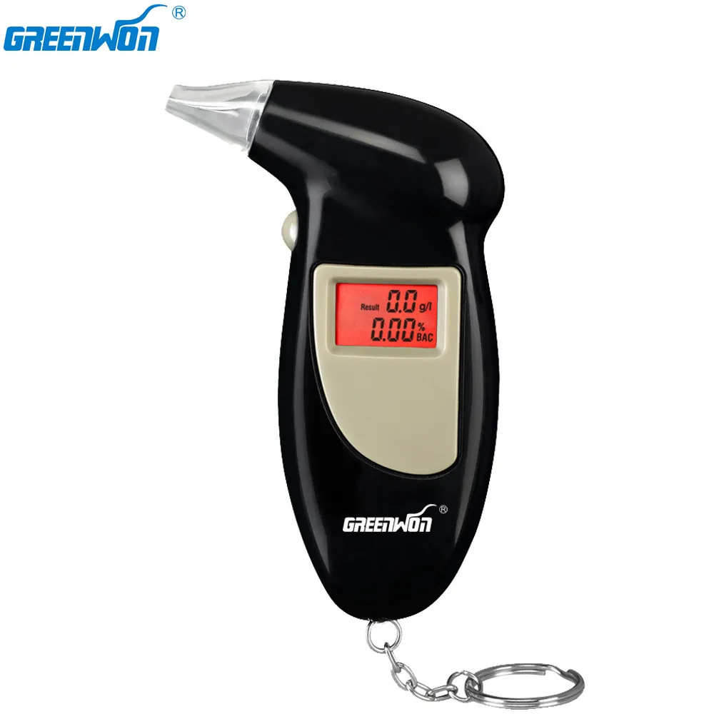 المحمولة الرقمية المفاتيح جهاز اختبار شرب الكحوليات أو رائحة الفم alcoholmeters مع الأحمر الخلفية بالجملة