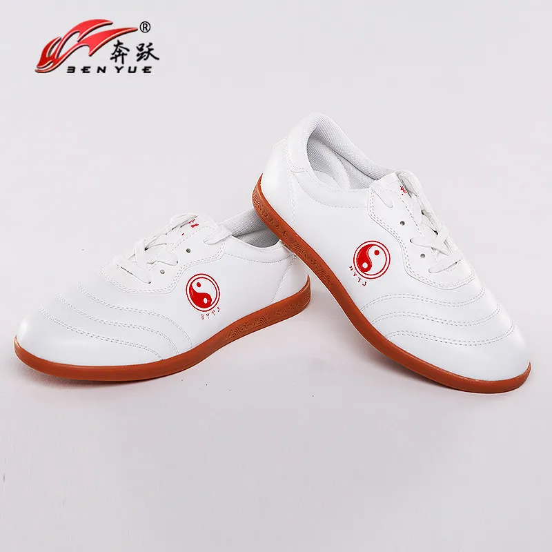 

Free shipping Chinese wushu shoes tai chi shoes leather kungfu taiji Practice/Cow Muscle Soles/for men and women/Wu Embroidery