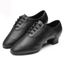 Для женщин/Для мужчин детская кожа бальные туфли для латиноамериканских танцев, танго; 3,5 cm Внутренняя защита от атмосферных воздействий мягкая подошва для ча-ча, танго Современная Обувь для танцев 1886