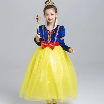 

Girls Snow White Princess Dress Halloween Party Kids Fairy Tale Princess Cosplay Costume Girls Birthday Clothes for Photo Shoot
