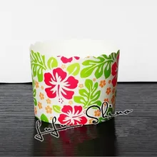 Цветочное украшение оптом, 100 шт./партия, высокотемпературные из пекарской жиростойкой бумаги формочки для кексов/обертки