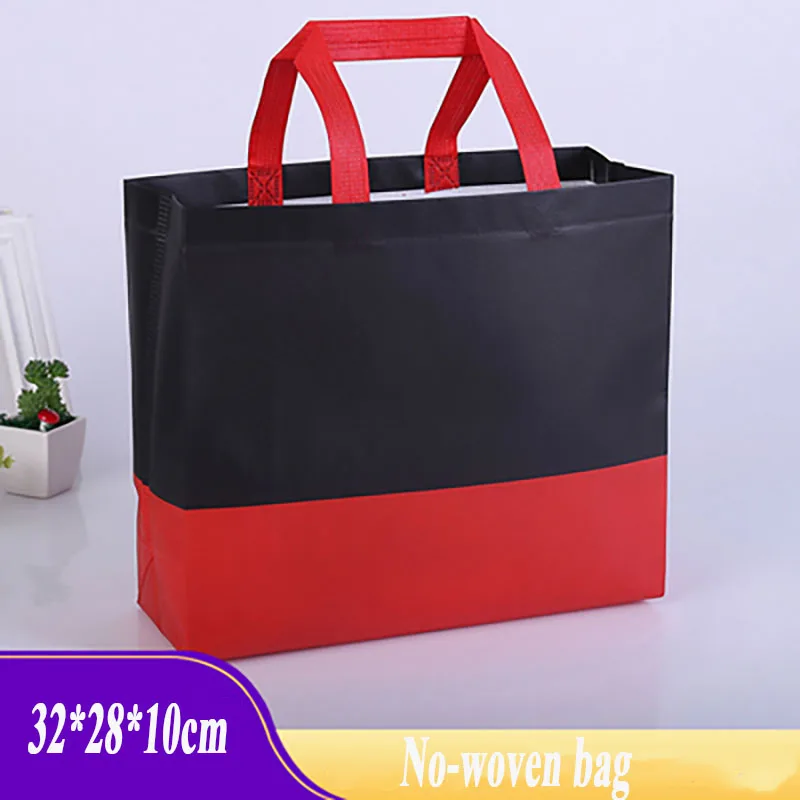 

wholesale 20pcs 50pcs/lot 32*28*10cm reusable eco-friendly non woven shopping bags Cloth Bag Gift Packing Bag Free Shipping