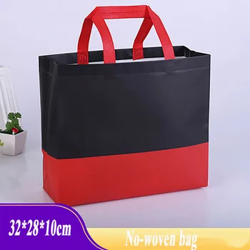 

wholesale 20pcs 50pcs/lot 32*28*10cm reusable eco-friendly non woven shopping bags Cloth Bag Gift Packing Bag Free Shipping