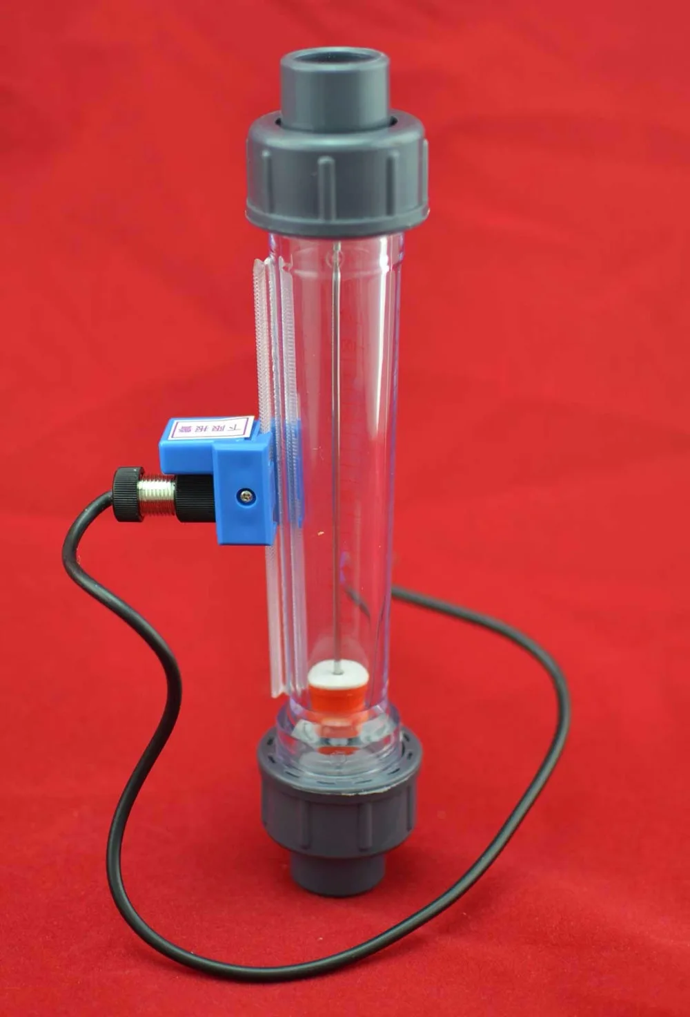 LZS-15A 10 to 100L/H~1000L/H Pipeline plastic tube water rotameter with flow alarm swith lower limit(default) or upper limit