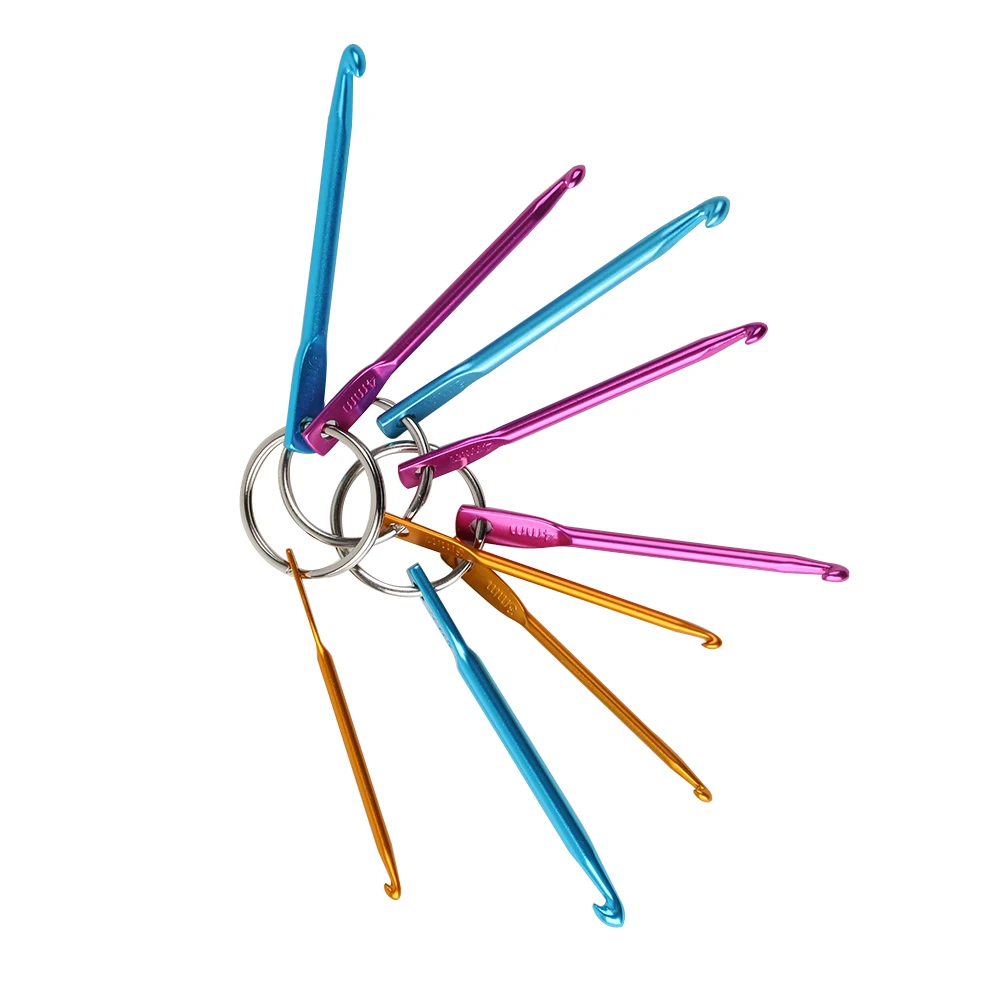 

3Pcs/set Useful Fashion Mini Aluminum Keychain Crochet Hooks DIY Multicolour Crafts Tools Knitting Needles Sewing Tools