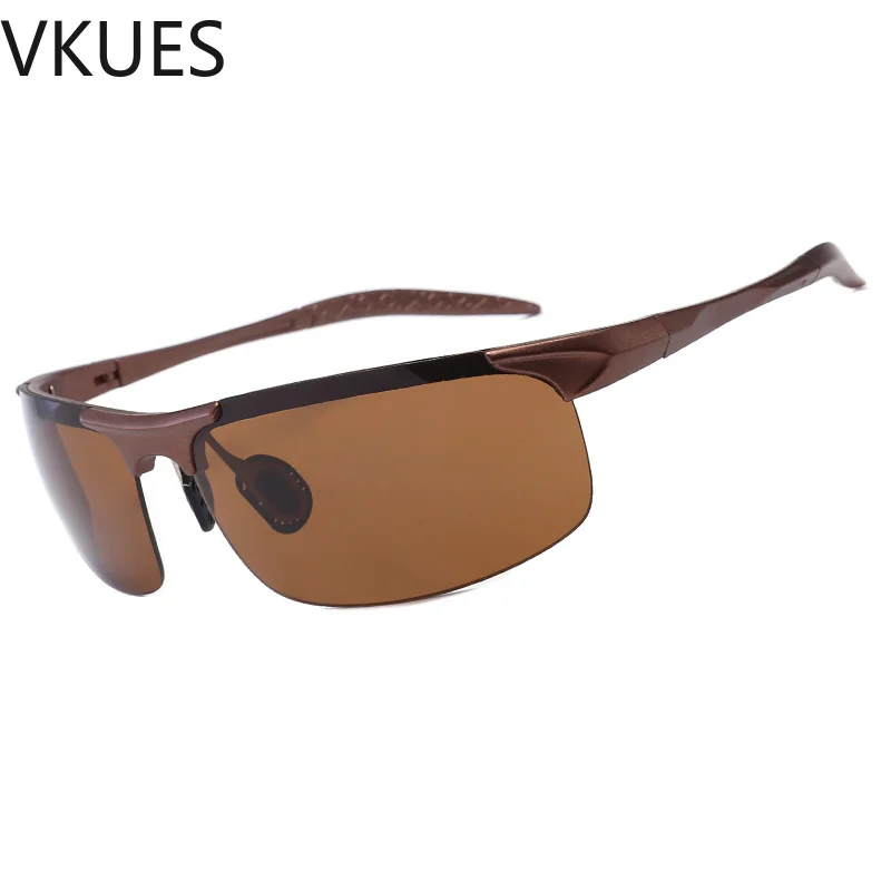 

VKUES Men's Sunglasses Tough Lens Soft Nose-pads Multicolored Sports Sunglasses UV400 Outdoor Goggles Anti-glare Driver Mirror