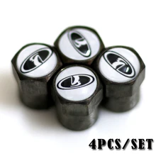 Carbon black car Tire Valve Caps case for lada niva kalina priora granta largus vaz samara 2110