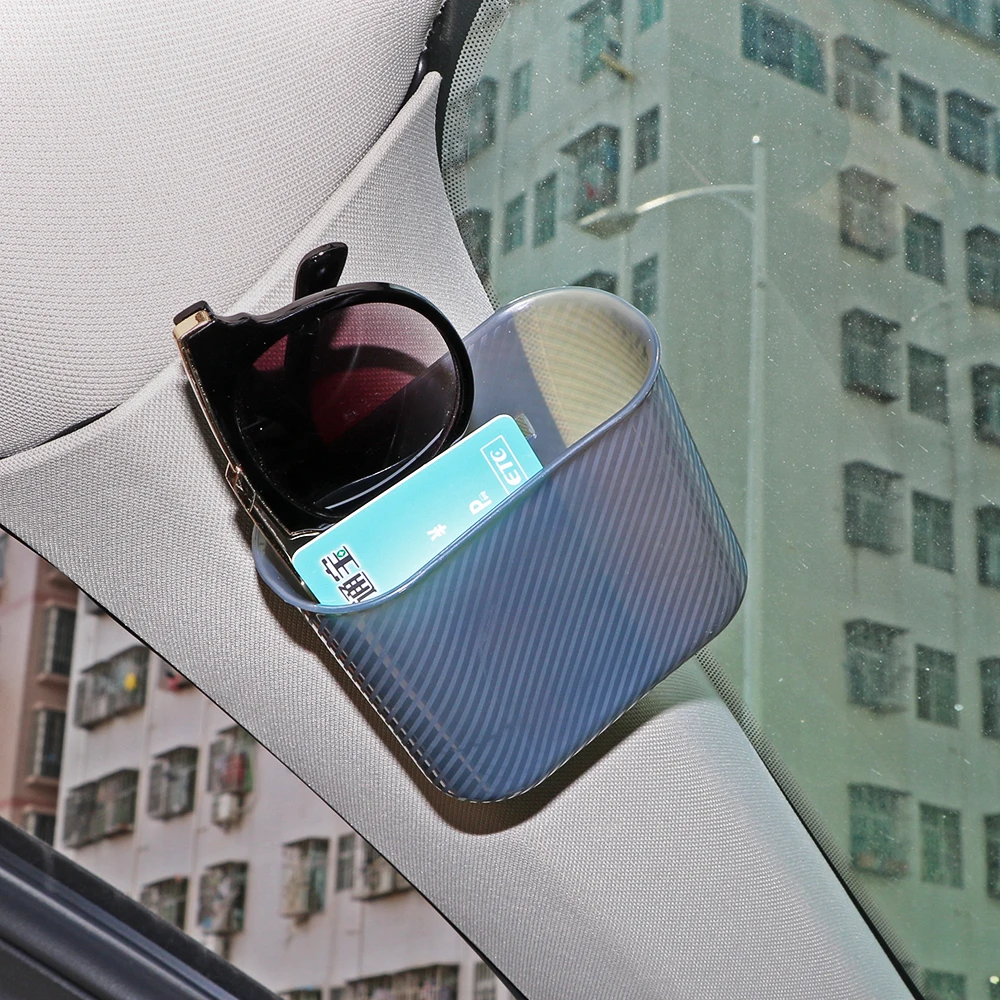 YOSOLO Car Storage Box Auto Organizer Garbage Mesh Card Phone holder Trash Bin Phone Charger Cradle Door Side Hanging Pocket