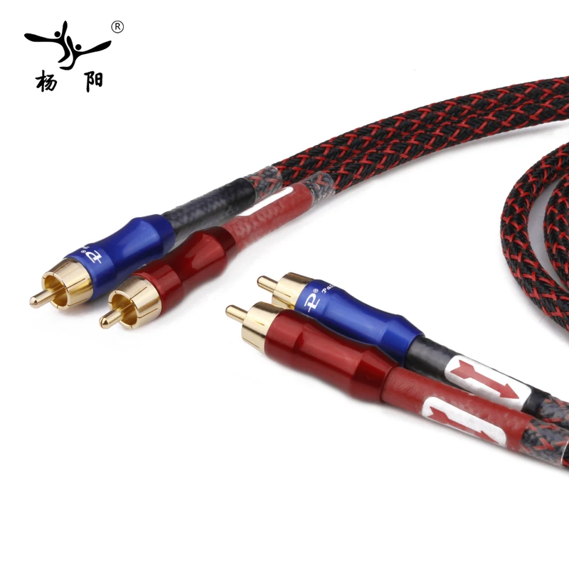 YYAUDIO HIFI стерео пара RCA кабель высокопроизводительный Премиум Hi Fi аудио 2rca к для