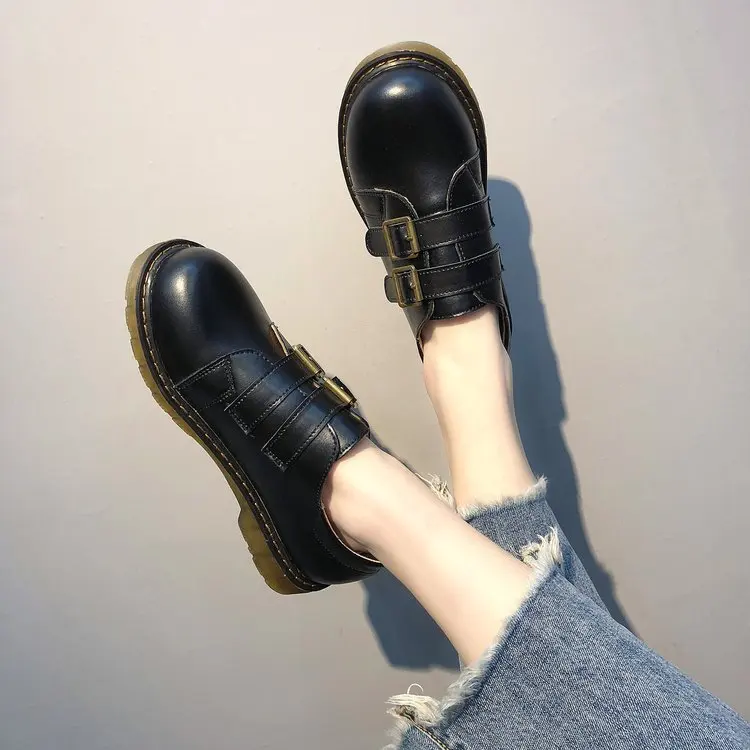 Г. Весенняя модная обувь женские туфли на плоской подошве из некожи однотонные женские туфли из искусственной кожи с круглым носком Повседневная обувь zapatos de mujer