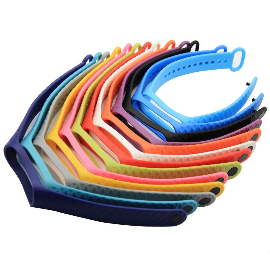 

Colorful 3D Miband 4 3 strap Silicone band 4/3 wrist strap replacement for xiaomi Mi band 3 4 smart Bracelet wristbands