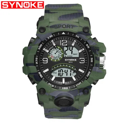 

SYNOKE Men's Sports Electronic Watches Multifunctional Outdoor Large Waterproof Watch Men Digital Relogio Masculino Led Light