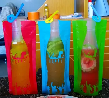 

450ml Zip Lock Drink Coffee Plastic Packaging Bag Plastic Drink Packaging Bag Beverage Resealable 200pcs/lot Free shipping
