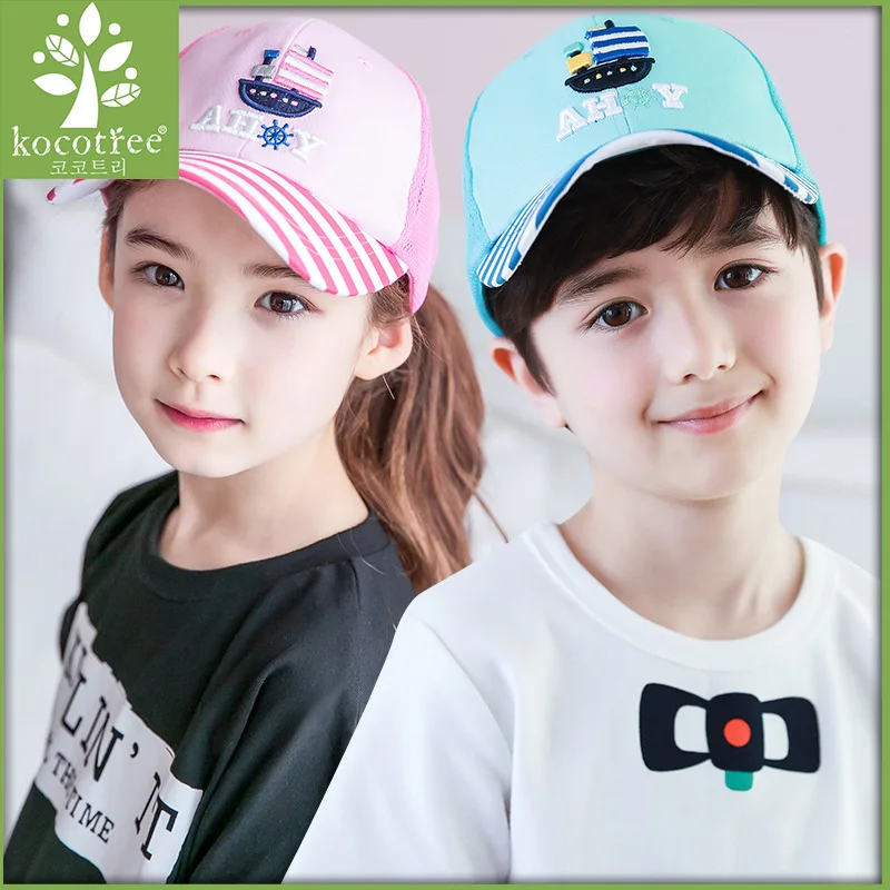 

Kocotree brand kids Summer baseball caps for boys girls outdoor sun hats AHY letter adjustable casual children sports cap