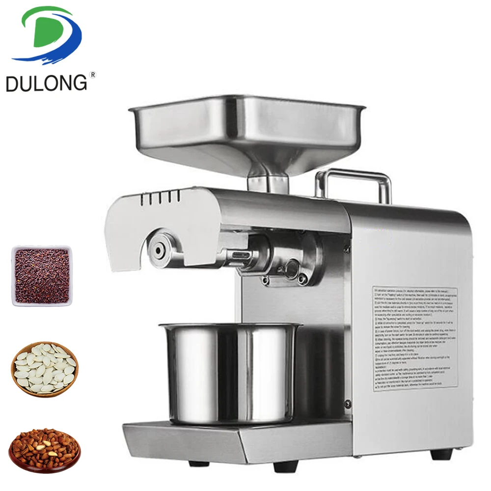 

Stainless Steel Mini Oil Press Machine Home or Commercial Oil Extractor for Peanut Soybean Sesame oil
