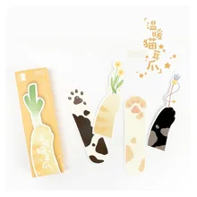 30 шт./лот, серия теплых когтей для кошек, бумажные закладки, канцелярские закладки, книжный держатель, открытка для сообщений, рекламный подарок