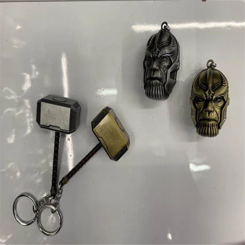 

Thor Hammer Keychain Marve l Avengers Endgame Thor Weapon Iron Man Keychain For Keys Men Car Women Bag Accessories