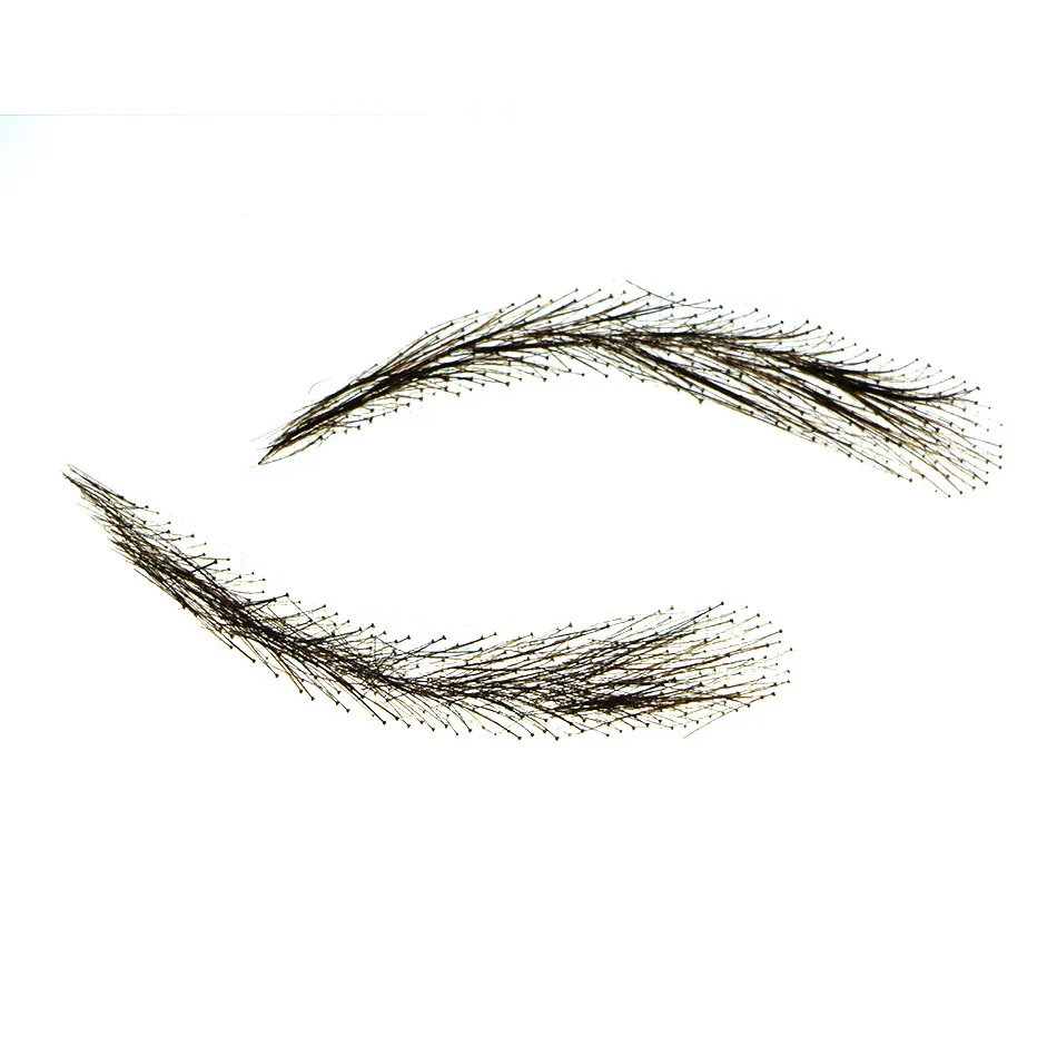 Плоские прямые брови прямо брови-гоу-гоу с ручной человеческие волосы арочные брови