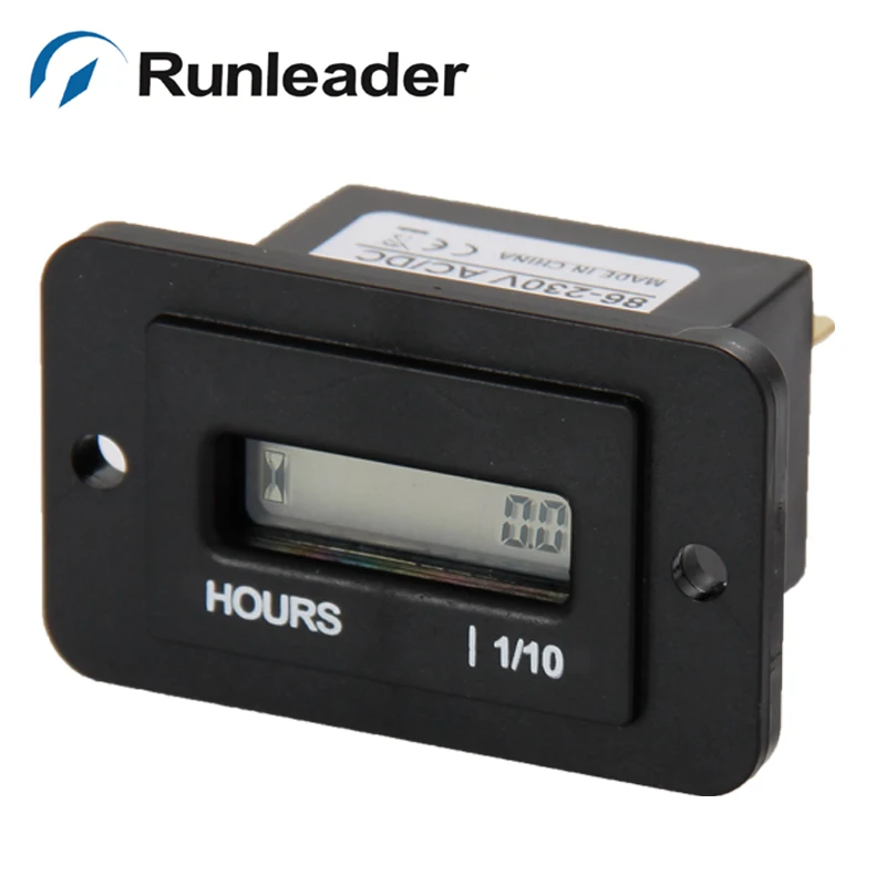 RL HM010 AC 86 230V LCD digital Hour Meter for marine boat tractor vehicle forklift trucklcd