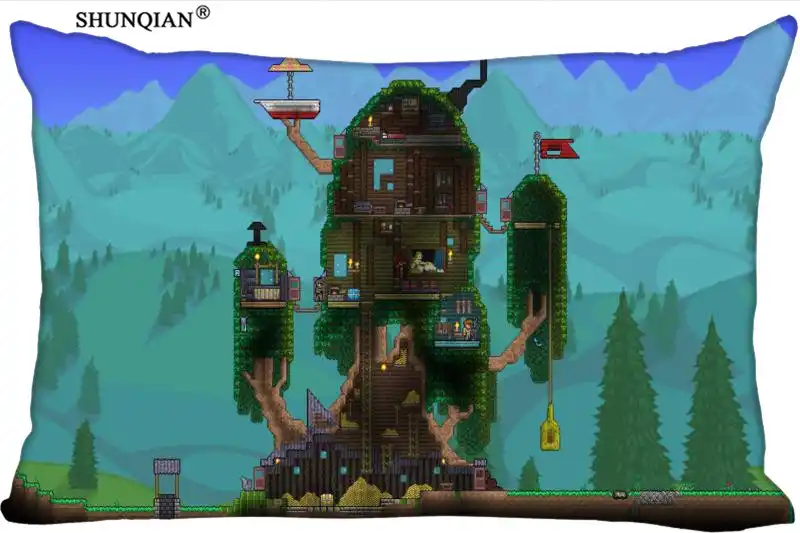 2016 новинка Классическая игра terraria чехол для подушки 16x24 дюймов удобный Лучший подарок для вашей семьи Высокое качество Бесплатная доставка - изображение